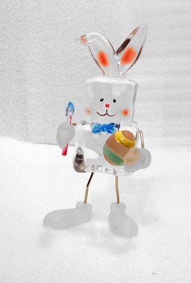 Easter Bunny Acrylic Ice Cubes Figurine Rabbit Painting Eggs 6  Ice Fellas