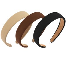 3PCS Padded Headbands for Women Girls Wide Thick Non Slip Headbands for Women...