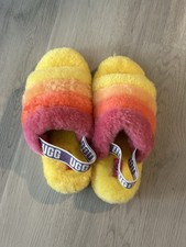 Brand New Without Box UGG Slippers Multicolor Fluff Size 7