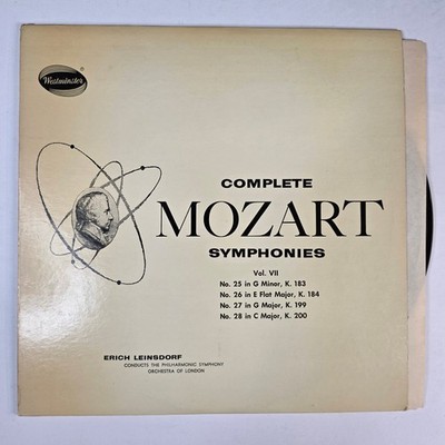 Mozart   Complete Symphonies Vol. VII LP Erich Leinsdorf Westminster Classical