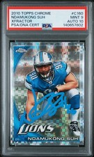2010 Topps Chrome Ndamukong Suh #C160 X-Fractor (RC) PSA 9/10 POP1!