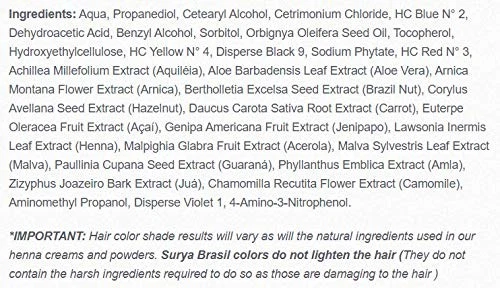 Crema marrón oscuro de henna Surya 2,31 OZ Pack de 4 Foto 2 de 2