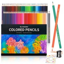 72 Count Colored Pencils Set Sketching Drawing Pre Sharpened Artist Supplies