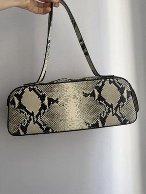 Original Khaite Simona Bag Python Embossed Leather