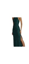 David’s Bridal Allover Lace Green Halter Gown Long Dress  NWT Size 14