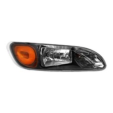 Black Headlight Assembly w/ Turn Signal for Peterbilt 337/386/387 Truck