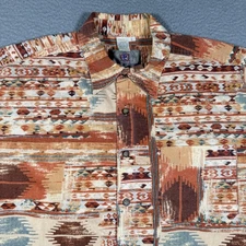 Territory Ahead Shirt Mens Large Orange Southwestern Button Up Casual Preppy