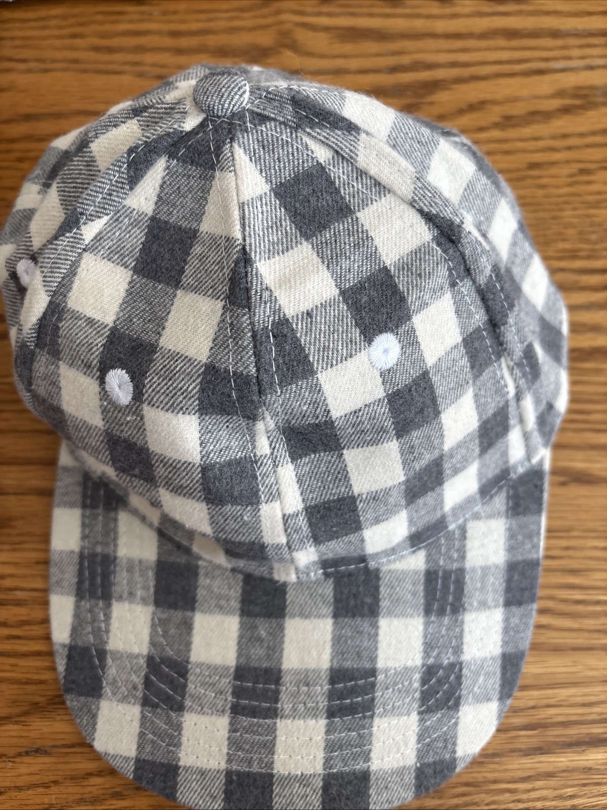 Cocus Pocus Adjustable Gray Plaid Baseball Cap - image 4