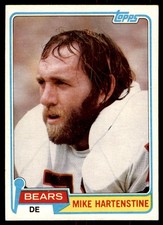1981 Topps #438 Mike Hartenstine Chicago Bears Card
