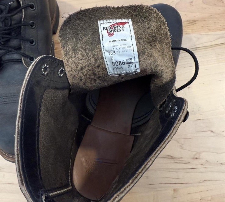 Red Wings Iron Rangers 8086 Rough & Tough Charcoal Leather 10.5 D | eBay
