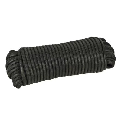 4 Pack Everbilt 1/8 in. x 50 ft Premium Nylon Paracord Rope Cord, Black, 72402