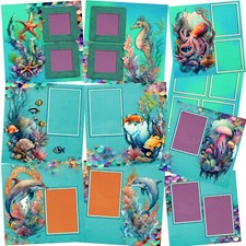 UNDERWATER SEA LIFE - Scrapbook Layout Set