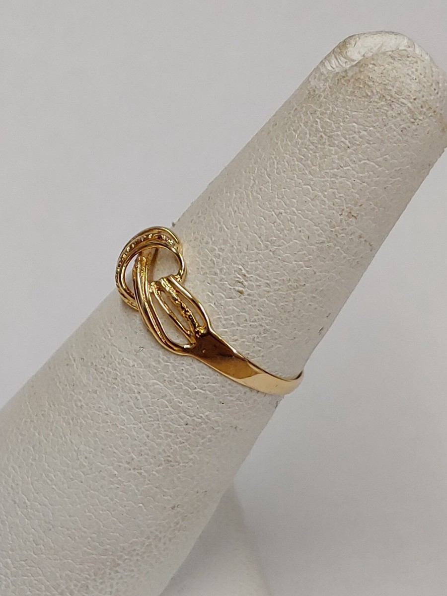 Vintage 18k Yellow Gold Knot Ring Size 5.75 | eBay