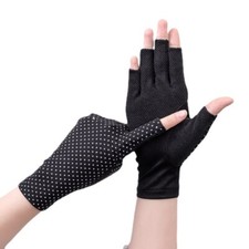 Women Summer Fingerless Sunscreen Gloves Anti-UV Breathable Ultra-thin Gloves UK