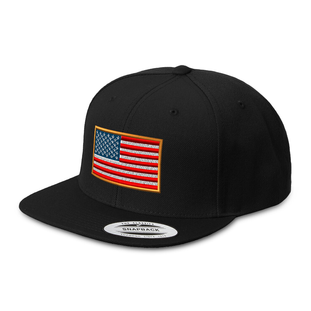 Flat Bill Trucker Hat American Acrylic Snapback Baseball Cap for Men and Women