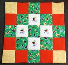 BEETLES and LADYBUGS Embroidered Blanket Quilted t Flannel Bugs Baby Quilt