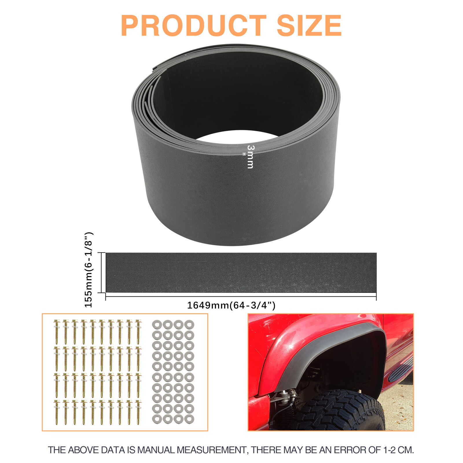 4x Fender Flares Extra Wide Wheel Arches Strip Trim Body Kit For Toyota