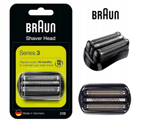 21B Replacement Shaver Head Foil Cassette Blade for Braun Shaving Series 3 Black - Picture 2 of 13