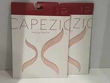 2 CAPEZIO Hold  Stretch Semi Opaque Tights Sz. L Pink NIP