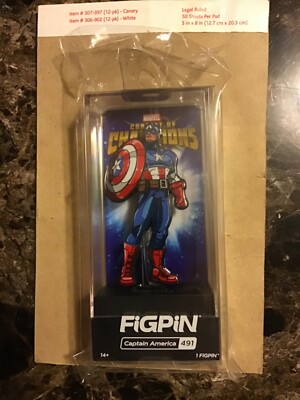 MARVEL FIGPIN  CAPTAIN AMERICA NEW IN BOX VHTF MARVEL FIGPIN