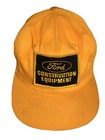 Ford Construction Equipment Vintage Trucker Hat w/ Patch Yellow Snapback K-Brand