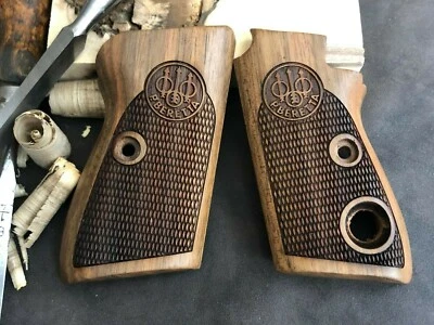 Beretta Mod 70 70S 71 Puma Walnut Wood Grips Handmade Checkered. US Based Seller