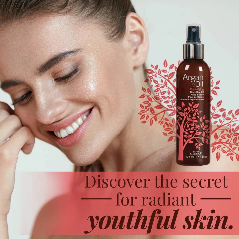 Body Drench Emulsifying Body Dry Oil with Argan Oil 6 Fl Oz Moisturizer - Image 2 of 4