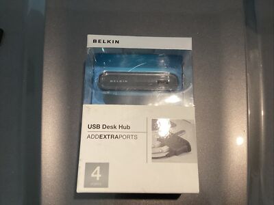 BELKIN 4 PORT 4-PORT POWERED USB 2.0 HUB FOR MAC OR WINDOWS NEW