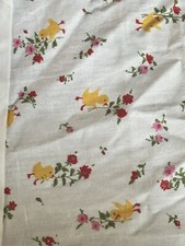 Vintage Handmade Half Apron Mini Baby Chicks Ducks Floral Spring Easter 20"