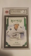 Brock Boeser 2017-18 UD Artifacts Emerald Rookie Hockey Card #80/99 KSA Graded 9