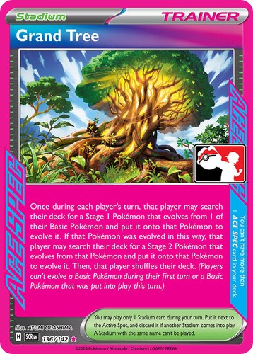 136 142 pokemon card Grand Tree - 136/142 - Stellar Crown Ace Spec Ultra Rare Pokemon Card TCG -  M/NM