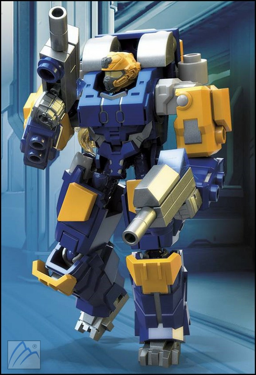 HALO MEGA CONSTRUX SKYFIRE EXOSUIT UNSC BLUE MARINE GLB73 BUILDING