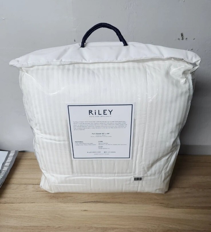 RiLEY Home Queen White Goose Down Comforter AllSeason Luxury eBay