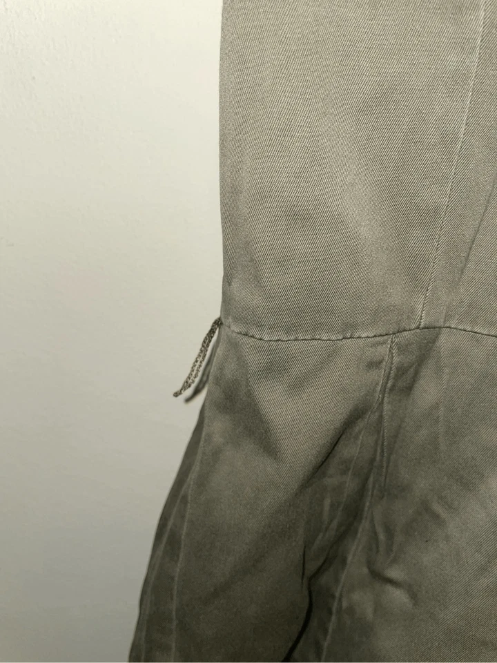 Vestido vintage charter club abotonado verde oliva cuello sin mangas talla 8 Foto 4 de 4