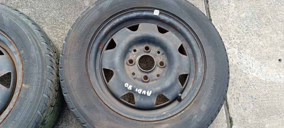 Audi 80 195/60 R14 5,5x14 ET45 Winterreifen 431601025L/R Räder - Bild 4 von 4