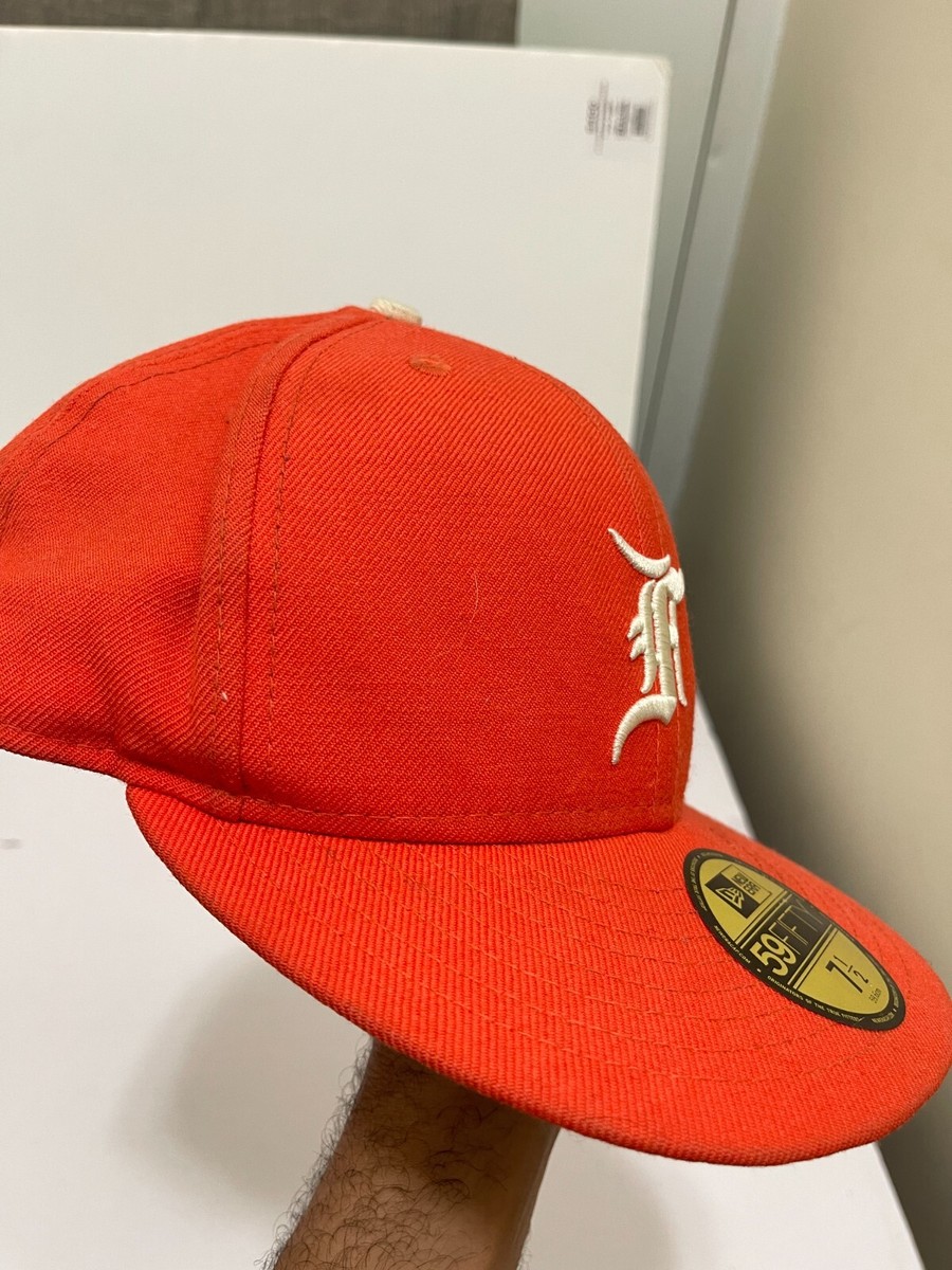New ERA Fear of God Essentials 59FIFTY Hat Fitted Orange 7 1/2