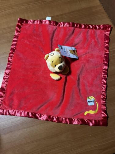 SECURITY Blanket Disney BABY Winnie the Pooh Red Orange Lovey Toy i1 Free Ship - Picture 1 of 5