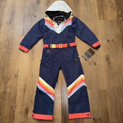 Tipsy Elves Ski Suit One Piece Snowsuit Snow Santa Fe Shredder NEW Youth Medium