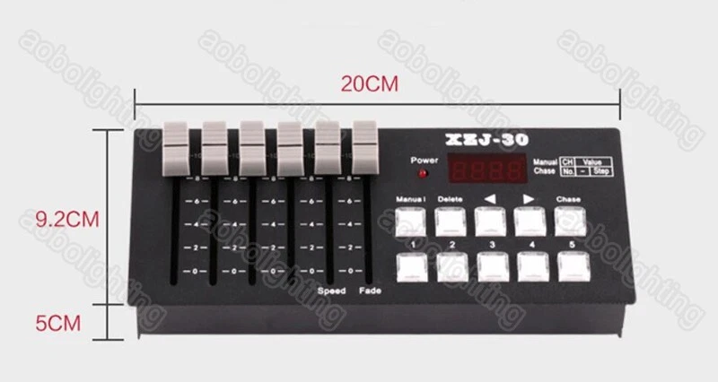 Stage Light Dmx Controller 512 Battery Powered Mini Stage Lighting Console 30CH - Image 4 of 4