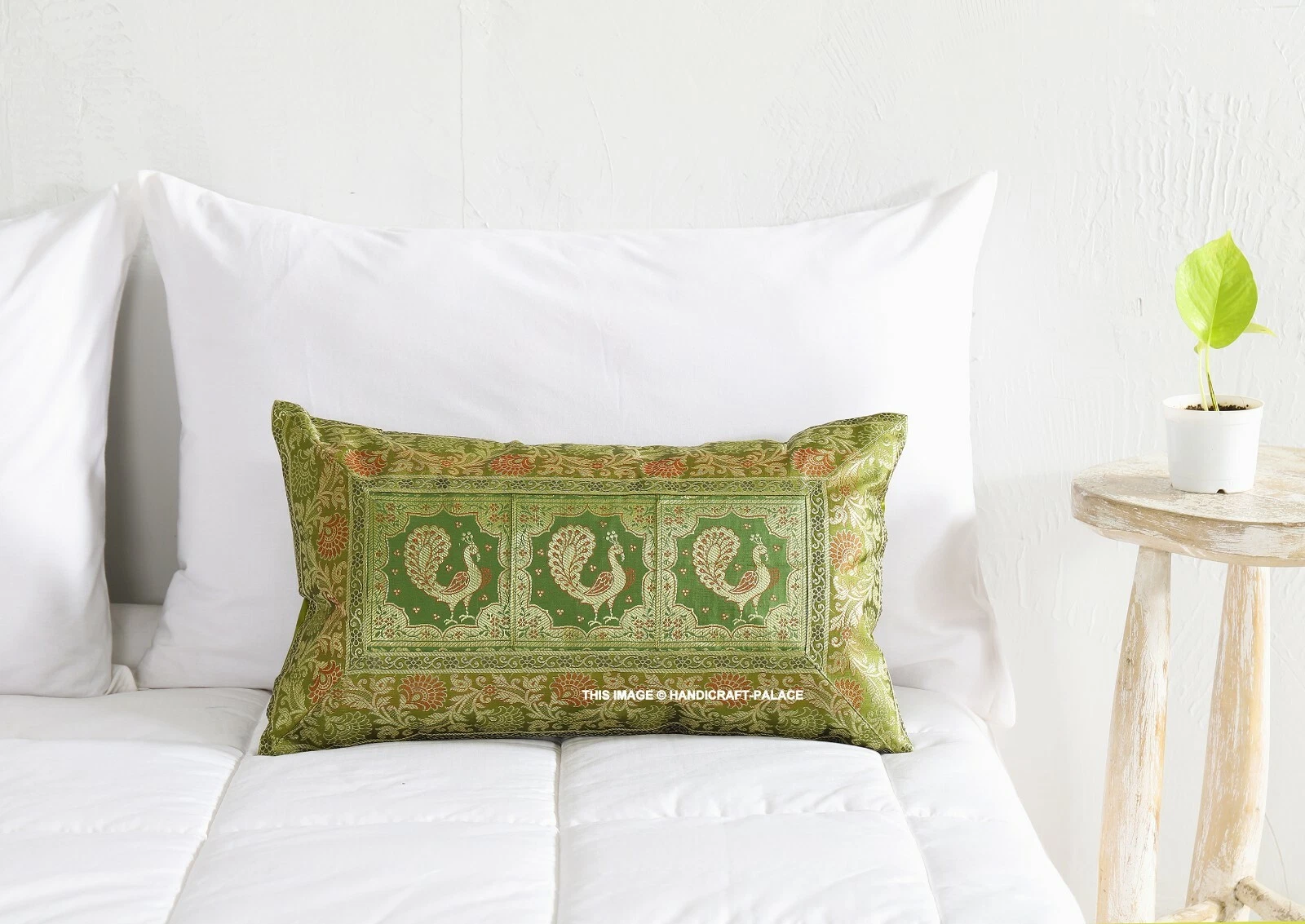 Indian Bohemian Mandala Silk Brocade Ethnic Cushion Covers Peacock 12x20" Pillow
Opens in a new wind