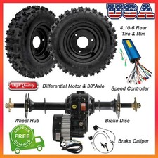 30" Rear Axle Kit 6" Wheels 48V 1000W Differential Motor  Brake  Controller