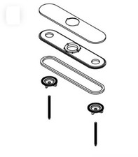 NEW KOHLER Escutcheon Kit Kitchen faucet Polished Chrome