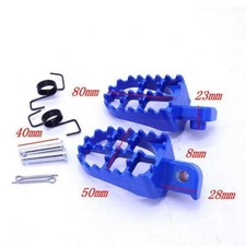 2x 8mm Motorcycle Foot Pegs Pedals for Yamaha PW50 PW80 Honda XR50R Bike