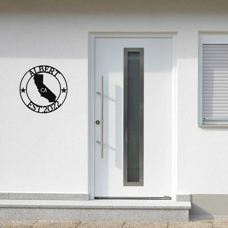 Wall Art Home Decor Metal Acrylic 3D Silhouette Poster USA California Custom