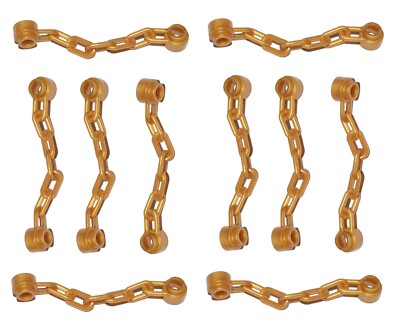 LEGO CHAIN (x 10) links SHORT PEARL GOLD accessories for