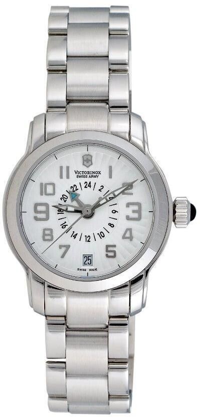 Victorinox Swiss Army 241259 Vivante Dual Time Silver Tone Victorinox Swiss Army 241259 Vivante Dual Time Silver Tone