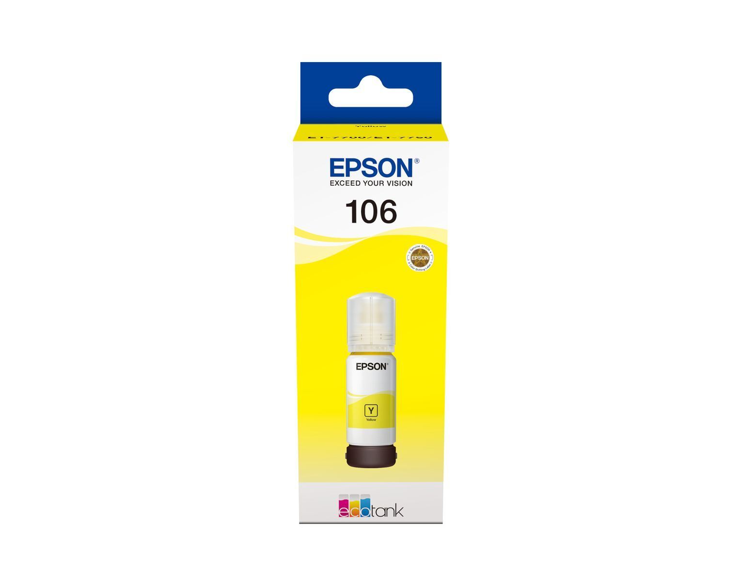 C13T00R440 Epson 106 EcoTank Yellow ink bottle
