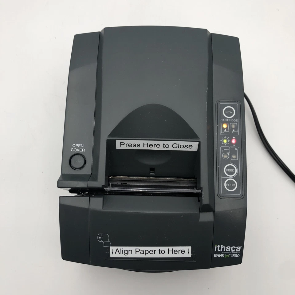 USED HP TransAct Ithaca BANKjet 1500 Inkjet Printer USB POWER TESTED ONLY READ - Image 4 of 4