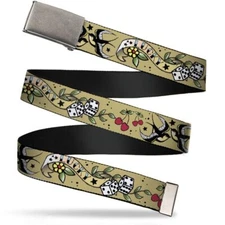 mens Web Lucky 1.5" Belt, Multicolor, 1.5 Wide - Fits up to 42 Pant Size US