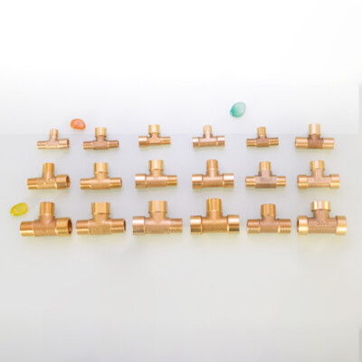 1 Pcs Internal And External Thread Brass Pneumatic Tee Push To Connect Fitting